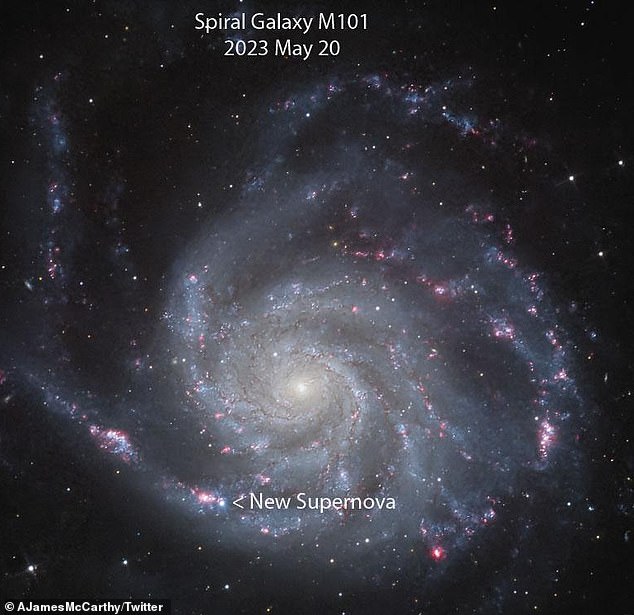 SN 2023ixf wurde am 19. Mai nur vier Minuten nach Mitternacht am Nationalen Astronomischen Observatorium auf Gozo entdeckt