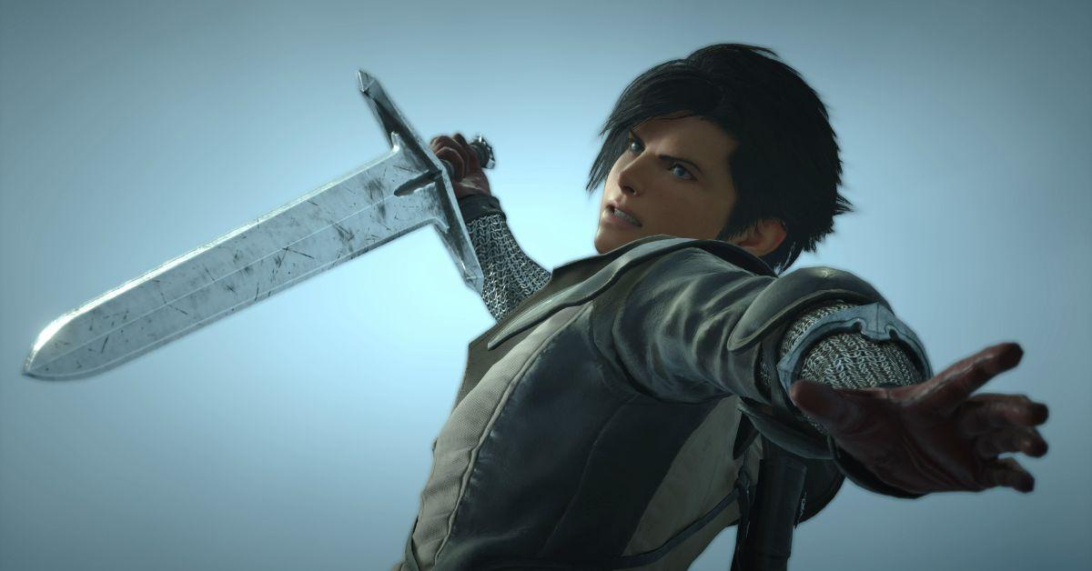 Ein Spieler mit einem Schwert in Final Fantasy XVI.