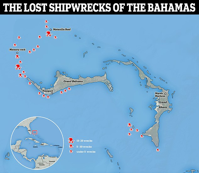 Experten haben die Standorte von 176 Schiffen ermittelt, die zwischen 1526 und 1976 vor den Inseln sanken
