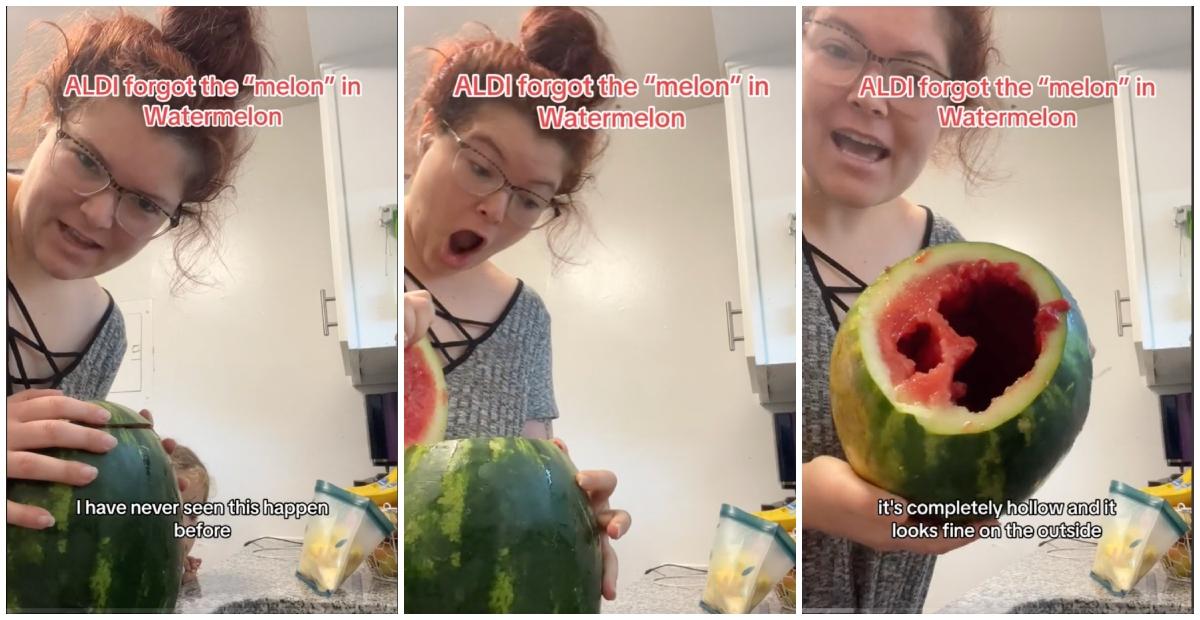Tiktoker @mommakalin hohle Wassermelone