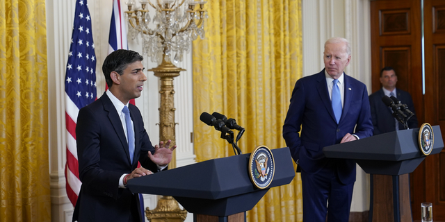 Biden und der britische Premierminister Sunak halten Pressekonferenz ab