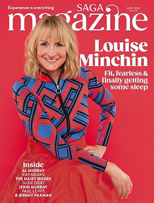 Eine richtige Saga: Auf der Vorderseite des neuesten Magazins ist die ehemalige BBC-Frühstücksmoderatorin Louise Minchin zu sehen