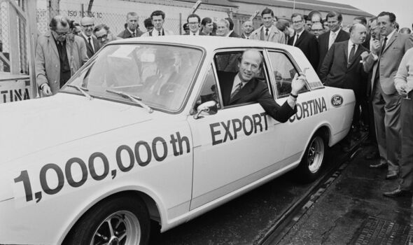 Der britische Ford Cortina exportiert
