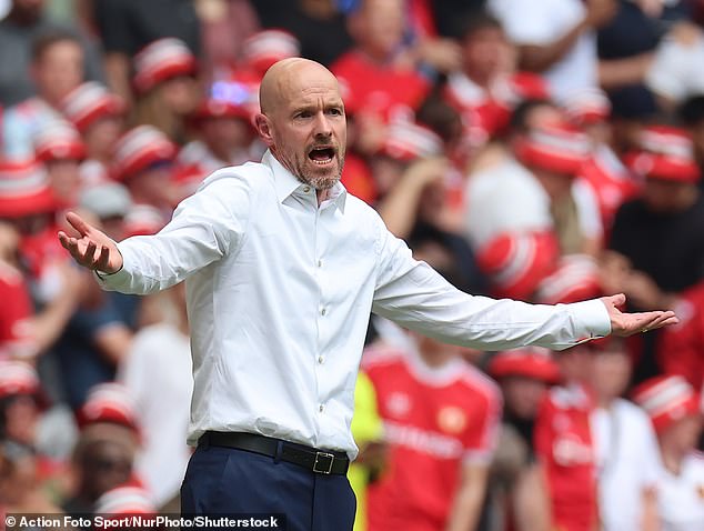Erik ten Hag (pictured) wants to strengthen his Manchester United team for next season but the club need to raise funds by selling players to provide a big transfer kitty