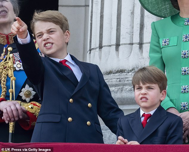 Heart-warming footage shows Prince George eagerly identifying aircraft on the royal balcony