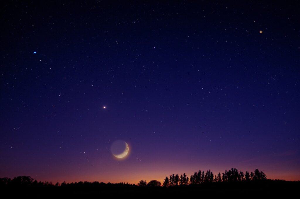 Venus nachts sichtbar