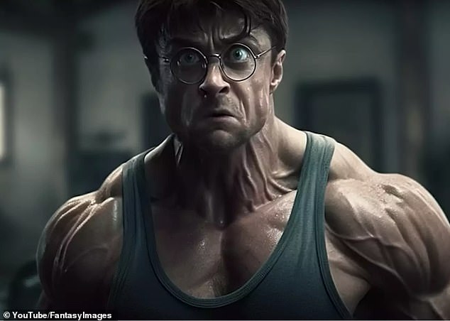 Harry Potter – bekannt für sein schlaksiges Aussehen und seine Brille – wurde in diesen Hulk-ähnlichen Mann verwandelt