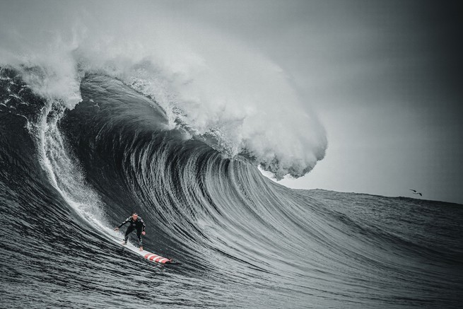 A still from HBO’s “100 Foot Wave”