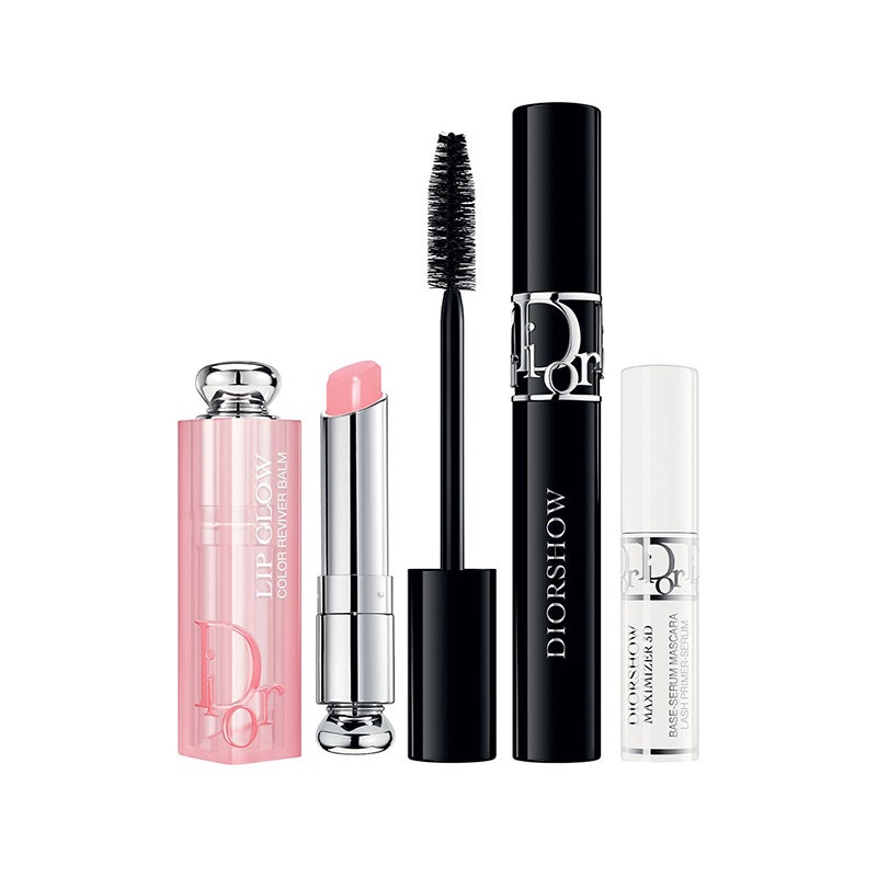 Das Dior The Diorshow & Dior Addict Makeup Set auf weißem Hintergrund