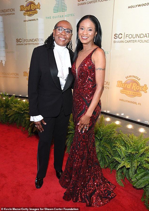 They do! The Shawn Carter Foundation CEO (L, pictured in 2019) tied the knot on Sunday with Wiltshire Foundation president Roxanne Wiltshire (R) - a Trinidad-born, New Jersey-based mother-of-two - after dating as far back as 2018