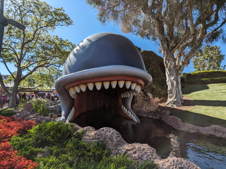Monstro at Storybook Canals at Disneyland taken with Google Pixel Fold ultrawide camera.