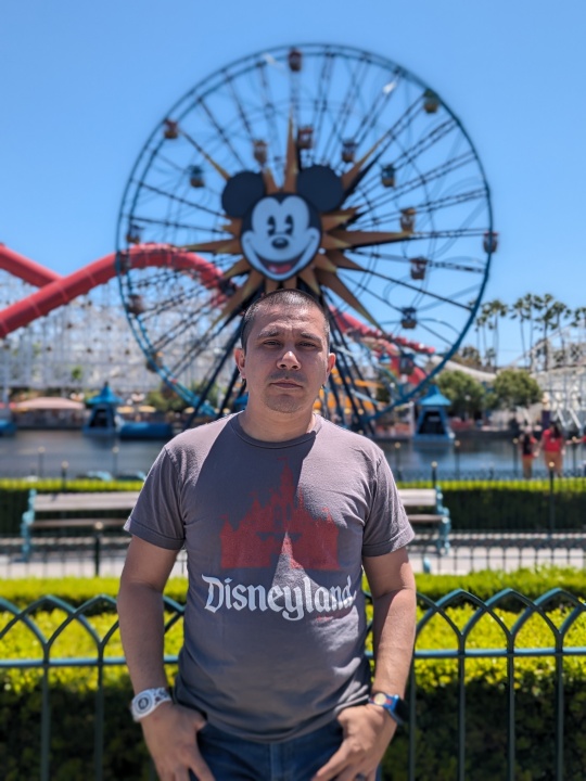 Portrait of Robert at Disney California Adventure taken with Google Pixel Fold.