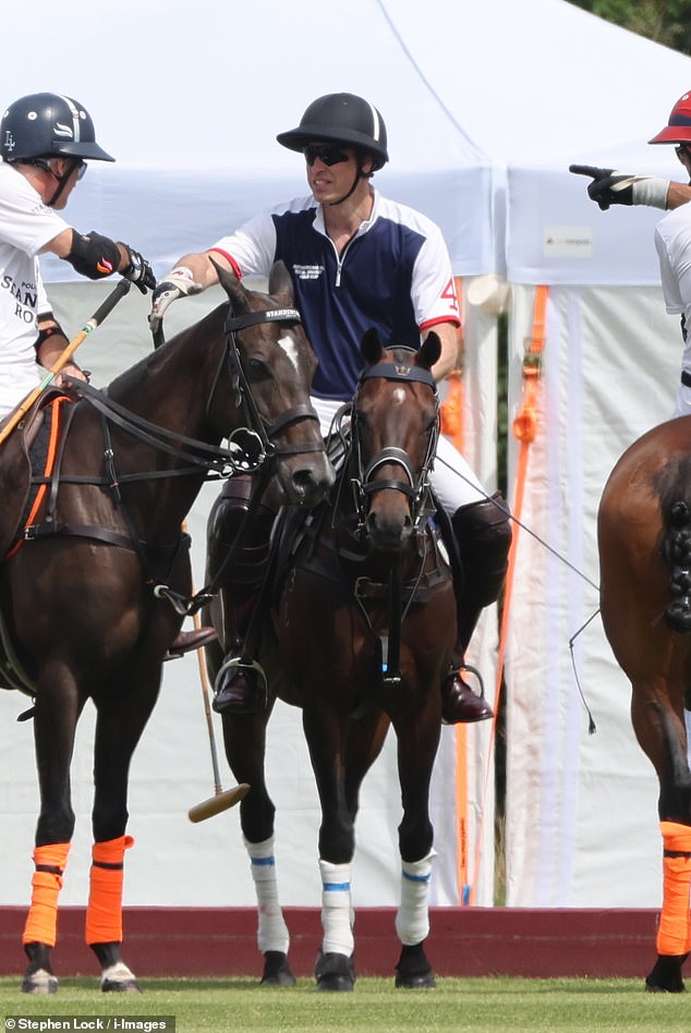 Prince William, who has played in a number of charity polo matches over the years appeared excited to be playing