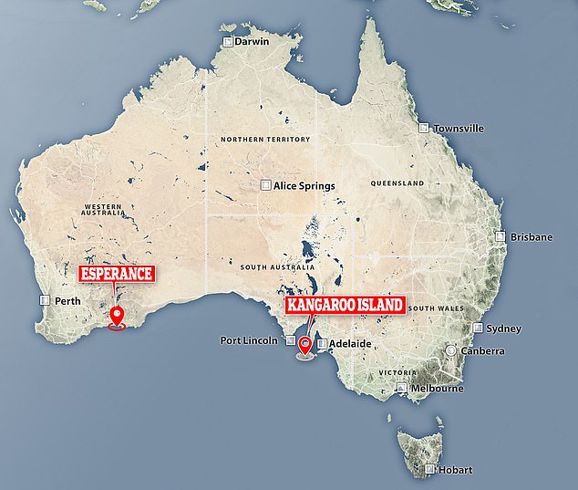 Ein 6,5 Meter langes Segelschiff etwa 630 Kilometer westlich von Kangaroo Island in Südaustralien und 740 Kilometer südöstlich von Esperance, Westaustralien