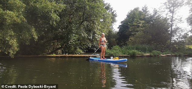 Ms Dyboski-Bryant. who also chairs Welsh refugee charity Pobl i Bobl, has even taken a meeting on a paddleboard