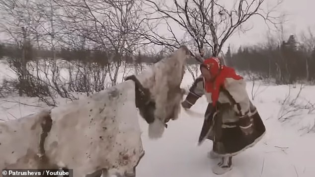 Ein von Natalia Patrusheva auf YouTube hochgeladenes Video dokumentiert eine Frau namens Vera, die mitten im Winter ihr drittes Kind zur Welt bringt