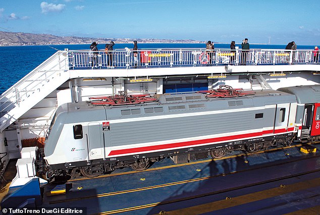 Carlton reveals that it took around two hours to load the train onto the ferry (file image)