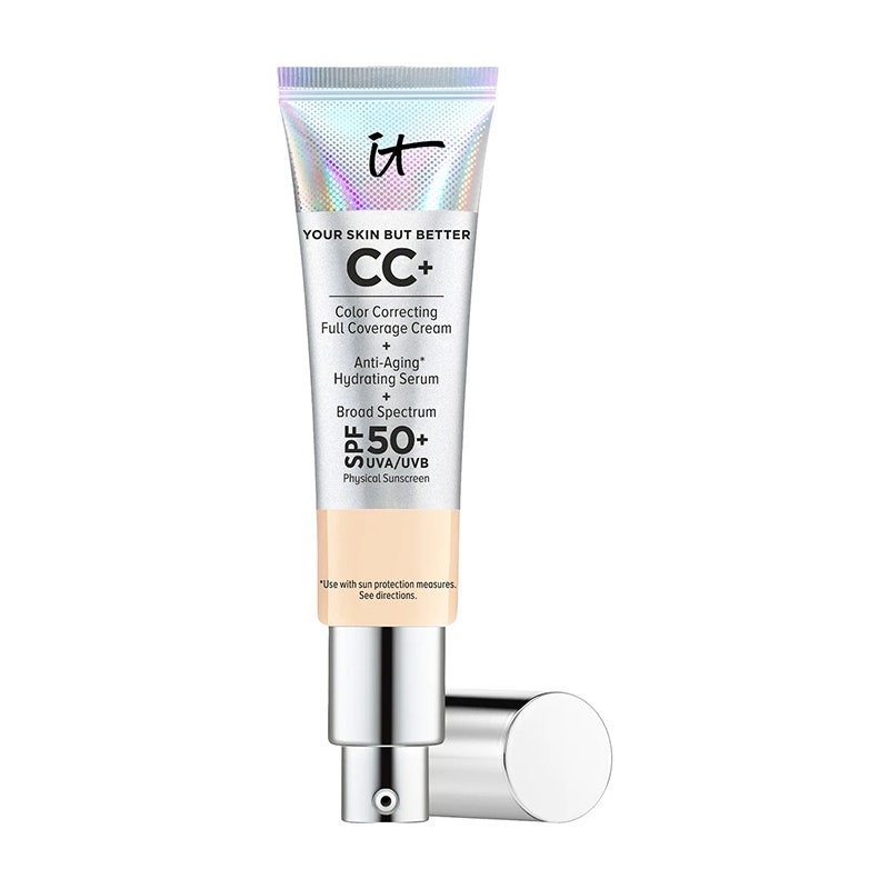 Die IT Cosmetics CC+ Cream mit LSF 50+ auf weißem Hintergrund