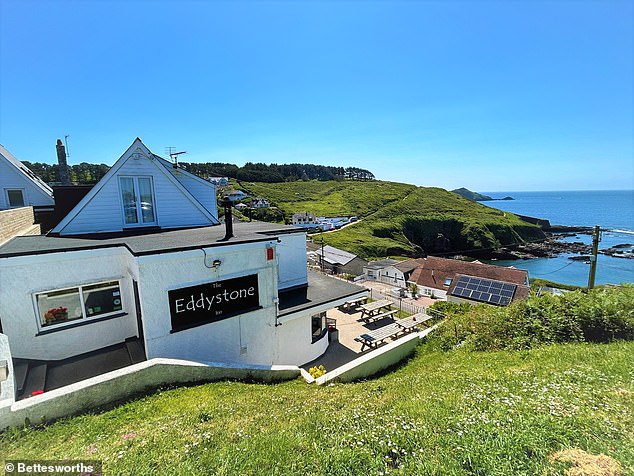 Der weiß getünchte Pub und sein Strand stehen für 1,5 Millionen Pfund zum Verkauf