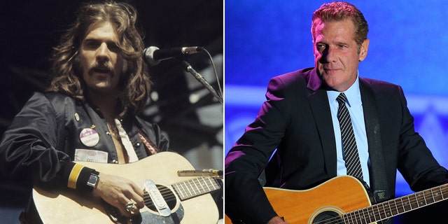 Glenn Frey then and now split