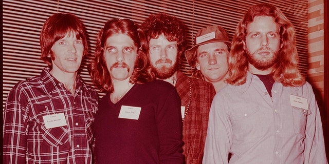 The Eagles at a press conference in Tokyo in 1976