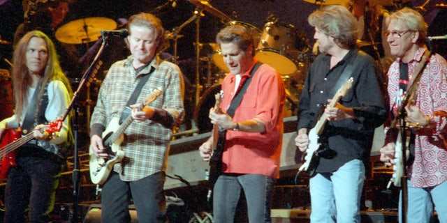 The Eagles performing in 1995 after reuniting