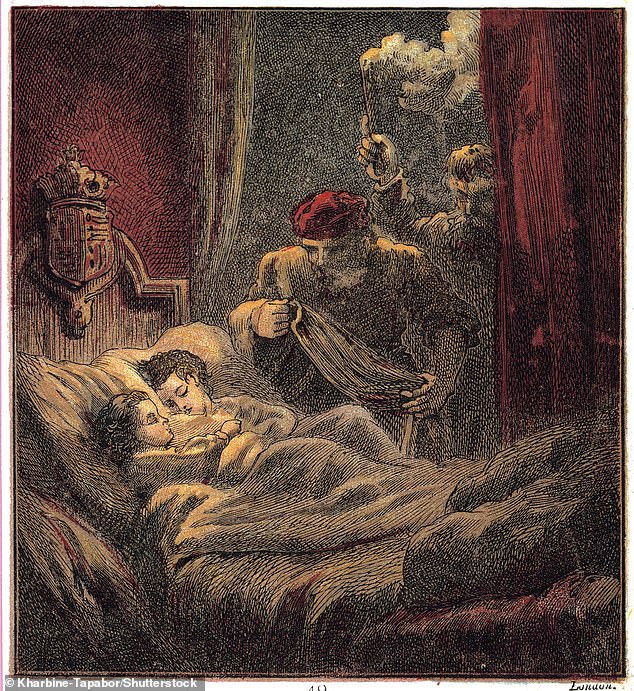 The future King Richard  III, 1452-83, organises kidnap and murder of his two nephews in order to inherit the throne of England - illustration from The History of England, c. 1850