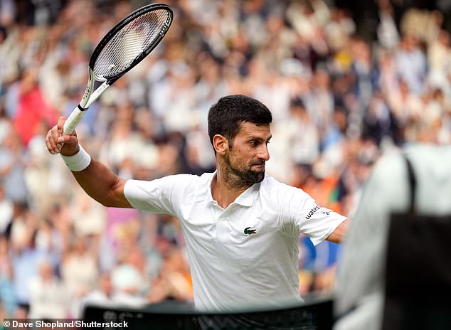 A furious Djokovic lost his temper on Sunday evening at Wimbledon as he smashed his racket into the net after losing his serve