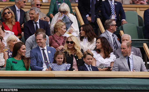 William and Kate have been joined by Prince George and Princess Charlotte in the royal box