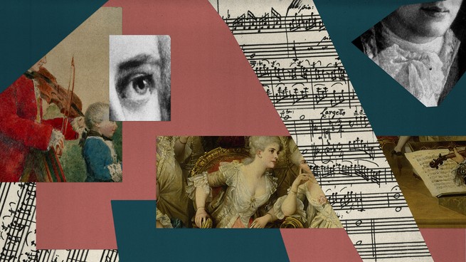 Montage von Mozart-Bildern