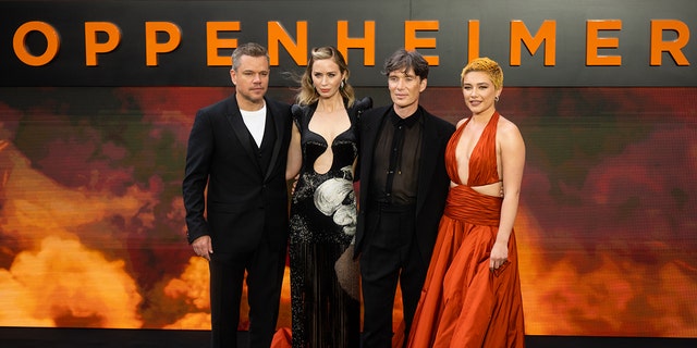 Matt Damon, Emily Blunt, Cillian Murphy und Florence Pugh bei einer Premiere