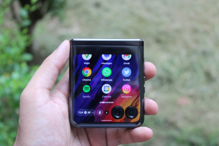 Motorola Razr Pus Cover-Bildschirm-Apps.
