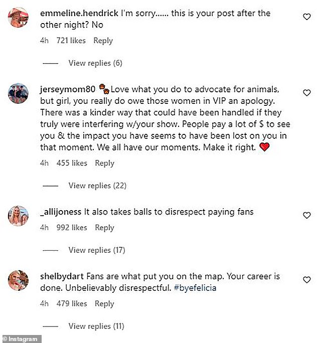 Unzufrieden: Einige Fans äußerten ihre Unzufriedenheit, als Miranda nach der Veranstaltung einen Instagram-Beitrag teilte und ignorierten das Fiasko völlig