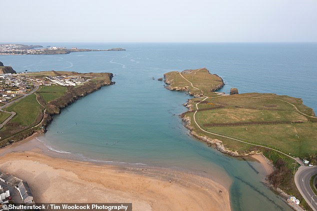 Porth Beach, in der Nähe von Newquay in Cornwall, belegt den fünften Platz in der Rangliste der „ruhigeren Alternativen“.