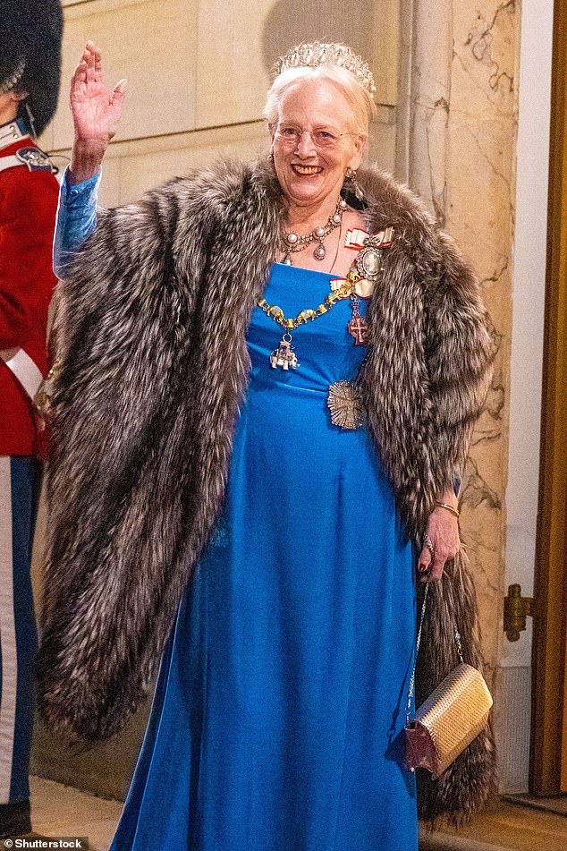 Königin Margrethe II. von Dänemark im Bild beim jährlichen Neujahrsessen Anfang des Jahres