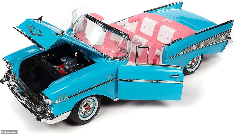 The earliest model in Barbie's collection is a 1957 Chevrolet Bel Air convertiblr with opening doors and hood