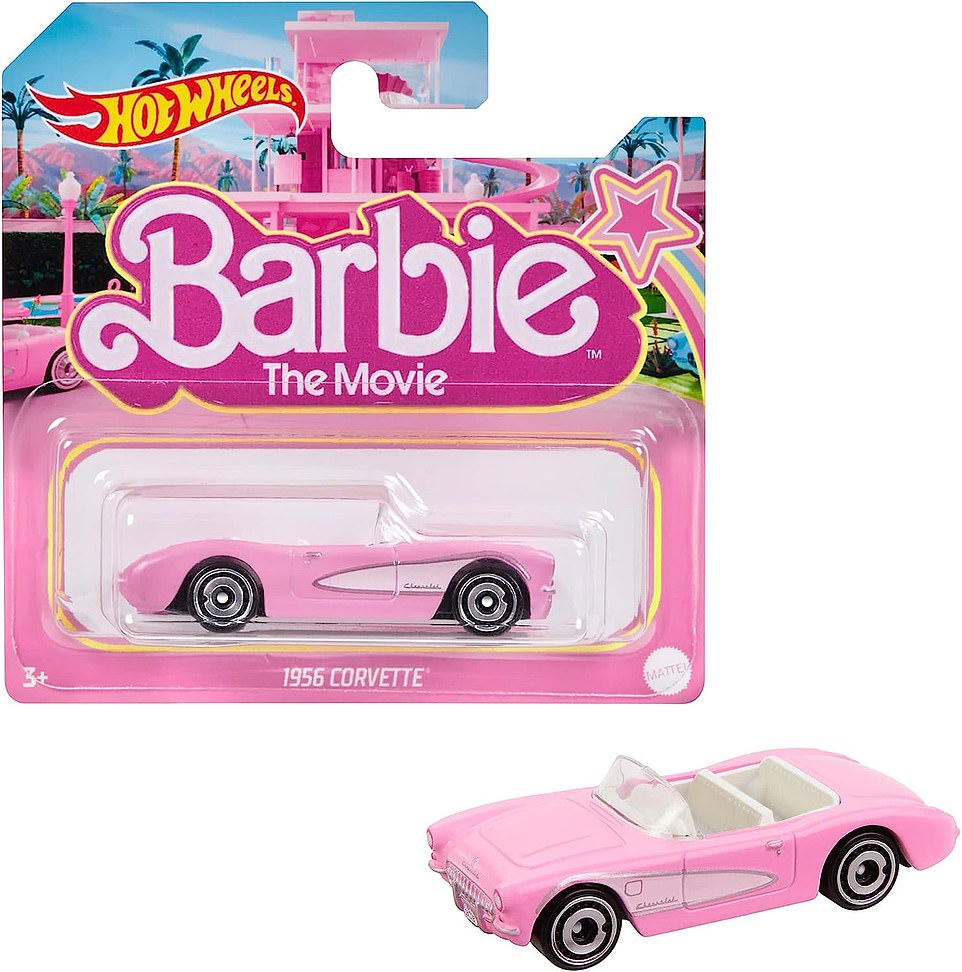Hot Wheels has even produced a diecast version of the classic Barbie Corvette in time for the movie hitting cinema screens across the globe this weekend