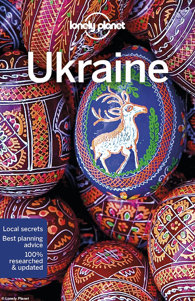 Dieses wunderschöne Buchcover gehört zu einem Reiseführer für die Ukraine aus dem Jahr 2018