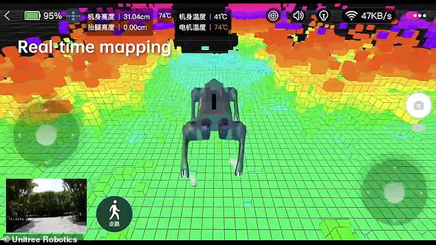 Der neueste Roboterhund des Unternehmens bietet sogar eine Echtzeitkartierung des Geländes, die der Besitzer auf seinem Gerät sehen kann