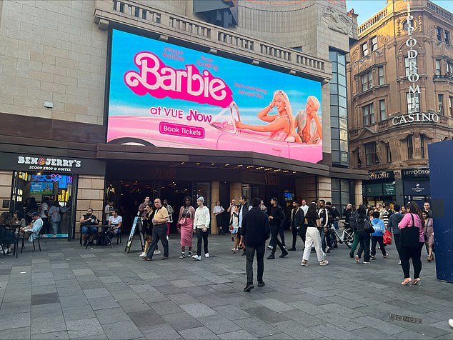 Barbie fans have hailed flocked to Leicester Square to watch the predicted blockbuster hit do battle in the box office with Oppenheimer