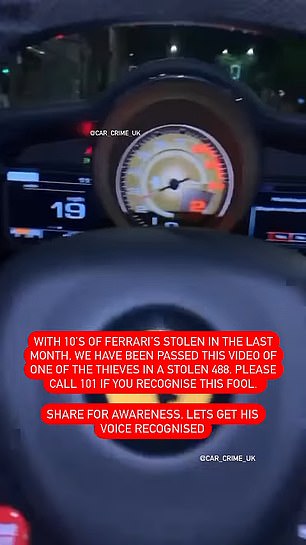 Im Video ist ein Störsender auf dem Autositz des Ferrari zu sehen
