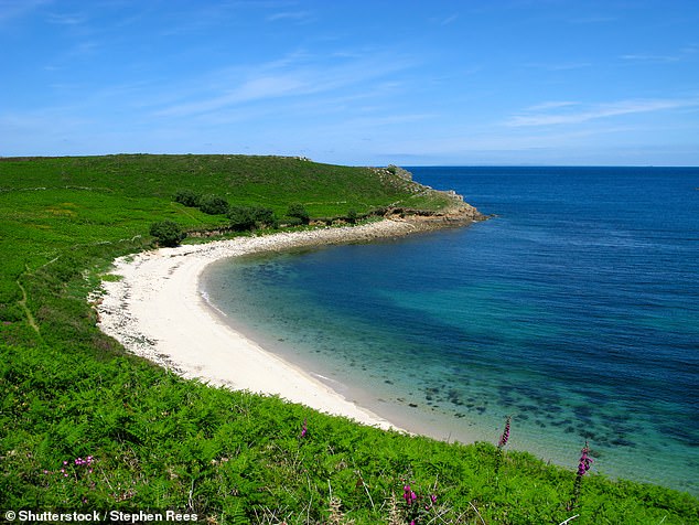 PERPITCH BEACH, ST MARTINS, ISLES OF SCILLY: This scintillating sandy crescent - on the far end of the less-visited island of St Martin's, off the coast of Cornwall - offers white sand and turquoise waters
