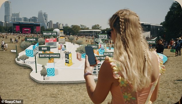 Snapchat bietet außerdem einen 3D-kartierten Kompass mit der Leistungsfähigkeit von AR, der es Benutzern ermöglicht, einfacher durch mehrere beliebte Festivals zu navigieren