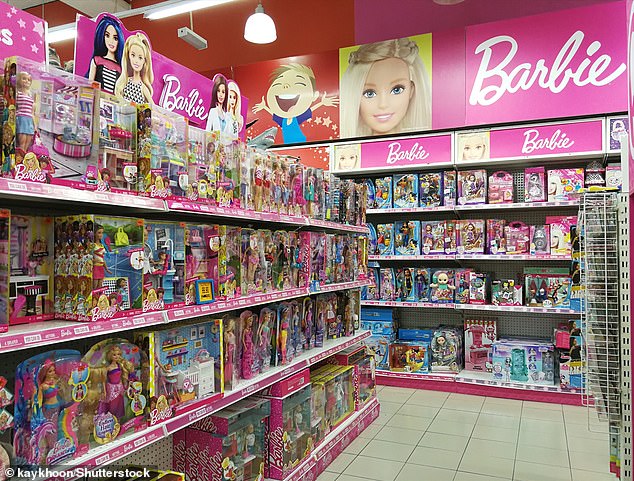 Barbie is sold in 150 countries worldwide, according to reports. Pictured, a section of a toy store devoted to the doll in George Town, Malaysia