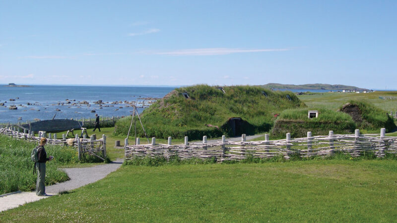 photo of a reconstructed settlement at L’Anse aux Meadows