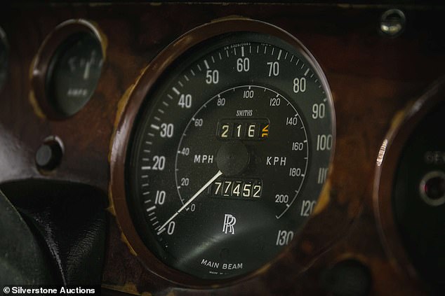 As you can see in this image, the odometer reads 77,452 at the time of cataloguing