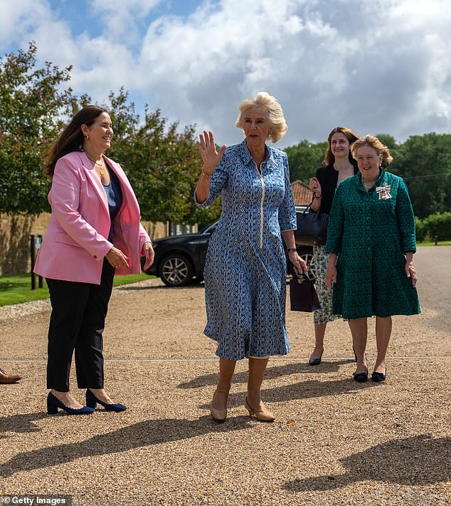 Founded in 2008, the firm has become a massive British global success story. Camilla pictured waving goodbye following her visit
