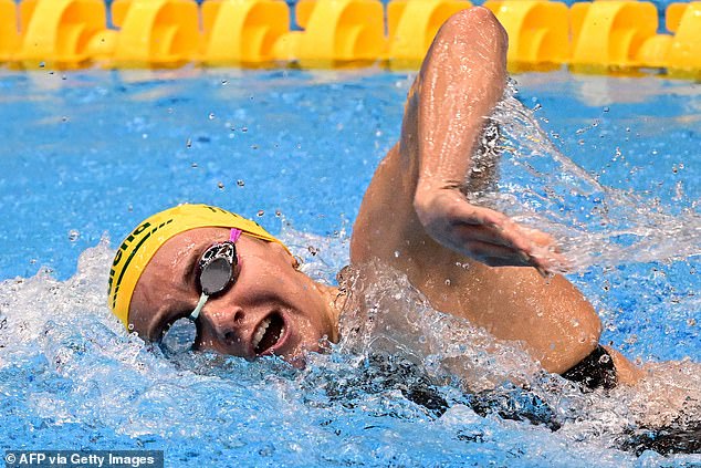 Ariarne Titmus booked her berth in the women's 200m freestyle final with the fastest time