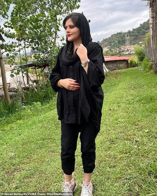 Custody death: The actress called attention to the situation in Iran following the death last September of 22-year-old Mahsa Amini, shown in an undated photo, while in the custody of the country's morality police