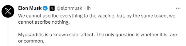 Musk's tweet was followed by a slew of online outrage with many criticizing the platform's CEO for spreading conspiracy theories about the vaccines